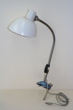 Ancienne Lampe à Col de Cygne Mûres Lampe D'Atelier Art Déco Bauhaus Pince