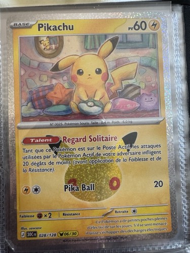 Carte pikachu holo fr - holo,
