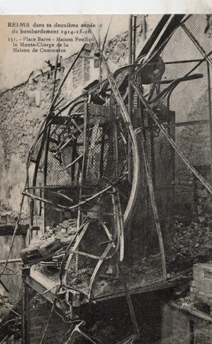 Cpa reims bombardements - cpa,