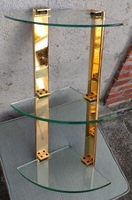 Étagère murale style Roche Bobois/années 80/étagère vintage métal doré 