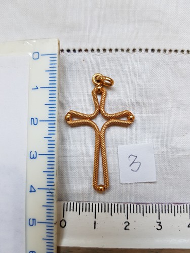 Croix pendentif plaqué or - croix,