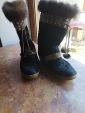 Bottes Après Ski Tecnica Cuir De Chèvre T 38 39 Noire