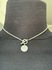 Collier en metal argente Clou