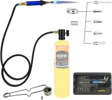 BLUEFIRE Propane / MAP Gas Soldering Torch Head Multi-Function Kit with 3' Hose