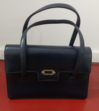 Petit sac bleu en cuir vintage