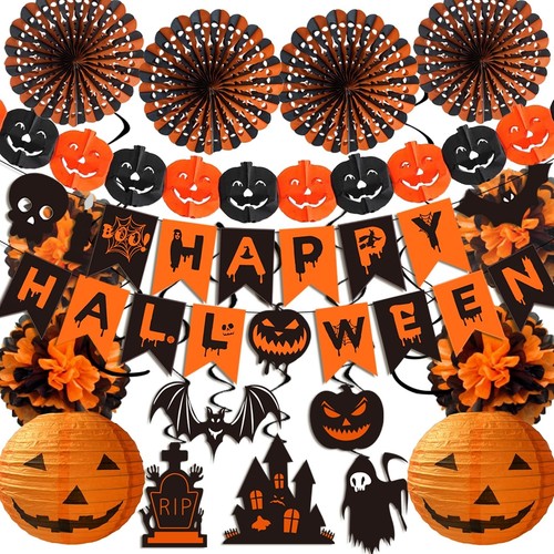 Kit déco halloween éventails - kit,