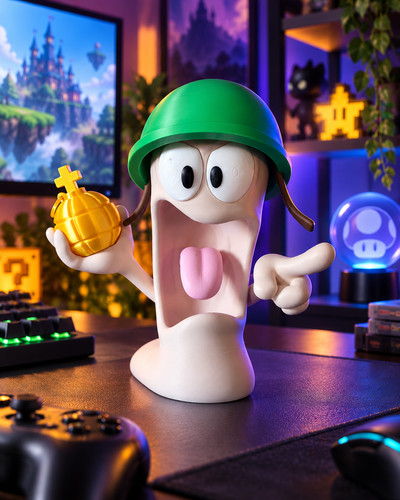 Figurine worms militaire - figurine,