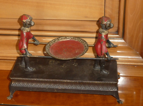 Bronze avec singes porteur - avec, 2