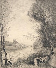 Camille Corot vue de Mantes