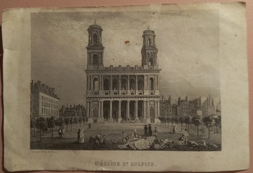 Gravure ancienne xixe - ancienne, –