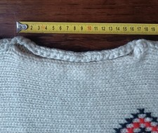 Pull blanc en laine, tricoté