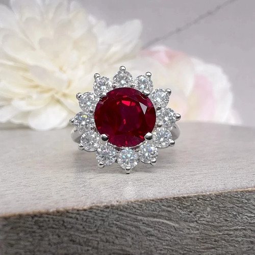 20ct round cut natural ruby - 5.20ct,