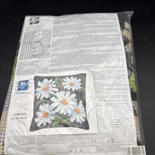 Vervaco Cross Stitch Daisy Flowers 16"x16" Pillow Cover