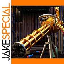 JakeSpecial – Gold Metal Gatling Gun Figurine 18cm for Decor