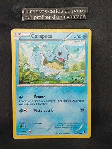 Carte pokémon 101 carapuce - pokémon,