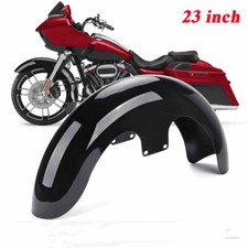 Vivid Black 23" Wrap Front Fender For Harley Street Electra Glide Custom Bagger