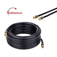 RG6 QUAD Shield Coax Cable Black TV Antenna Satellite 3ft-100ft Multi-Pack Lot
