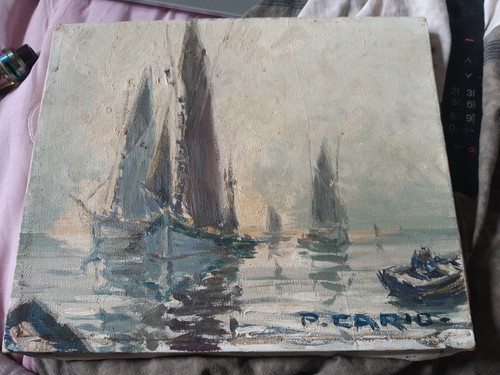 Tableau ancien lhuile signé - tableau,