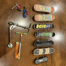Mini Finger Scooters And Skate Boards Lot Of 9 With Tools And Extra Wheels