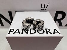 Pair of Genuine Pandora Retired Rare Swirl Pattern Clips x 2 Collectable Gifts