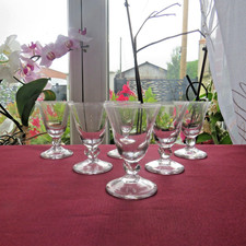 6 Daum Crystal Liquor Glasses Orval Model