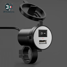 USB Charger Motorcycle Handlebar 12V 5V 1.5A Waterproof Power Socket