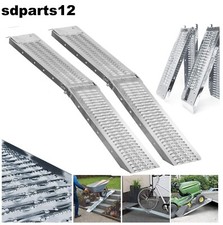 Double Rampe de Chargement Pliante Acier Antidérapante Moto Quad Tondeuse 400kg