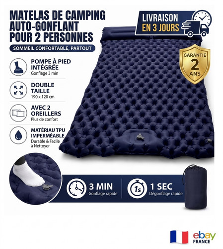 Matelas camping gonflable - matelas,