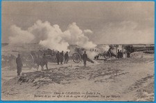 Camp de CHALONS - Fire school. Battery of 95 on gooseneck blind / 1907