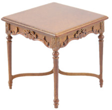 Table À Thé Victorienne En Noyer JBM Miniature Pour Salon