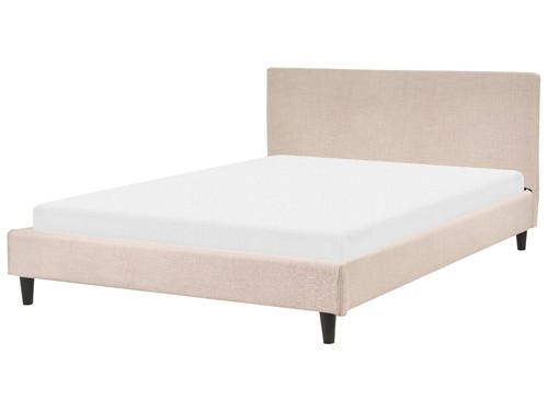 Lit double tissu beige 140 - beige,