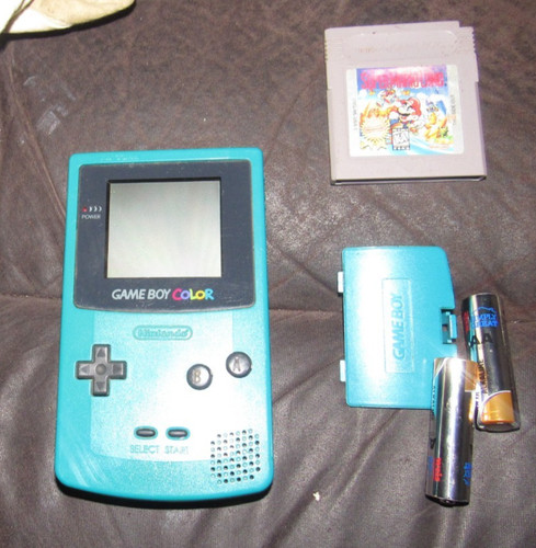 Teal nintendo game boy color - nintendo,