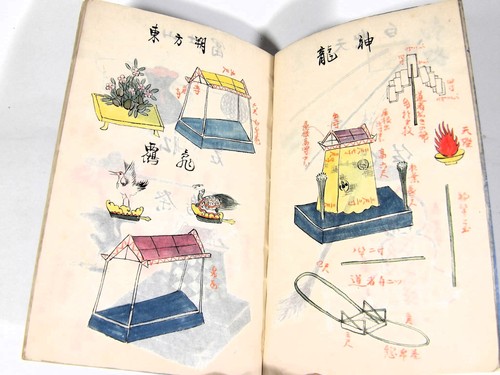 Manuscrit ancien aquarelles - manuscrit,