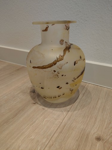 Vase verre beige teinté cm - verre,