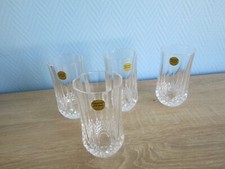 4 verres à orangeade cristal
