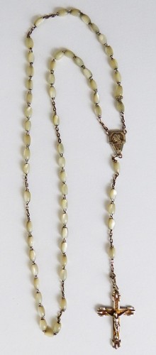 Chapelet 19e sièc nacre croix