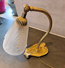 ART DECO LAMP - SCHNEIDER - BRONZE FOOT BEDSIDE / DESK LAMP