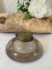 825⚜️ Antique Glass Office Inkwell Decoration Diameter 12 Cm Vintage