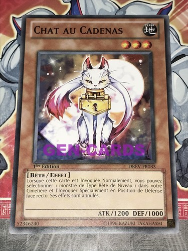 Carte chat au cadenas - yu,
