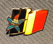 Pin’s Sport Olympic Games Albertville Official Logo Belgian Flag (1287)