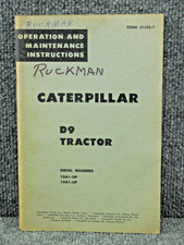 Factory CAT Caterpillar D9 Dozer Tractor 18A 19A Operation Maintenance Manual