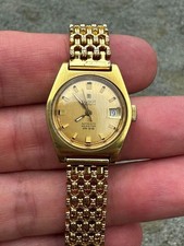Tissot Visodate Seastar PR516 Automatic Gold Dial Vintage 1970s Watch
