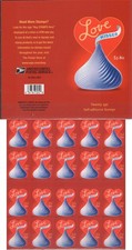 SC# 4122a - 2007 - 39¢ Love - Hershey's Kiss Convertible Pane of 20 Stamps