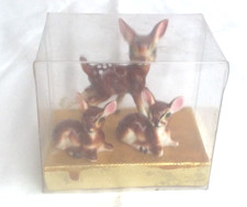 3 figurines faons en