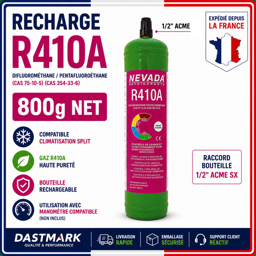 Bouteille r410a 800g recharge - 800g,