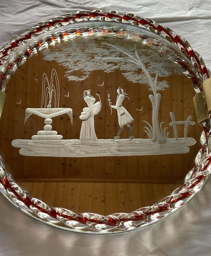 Plateau miroir vénitien - miroir,