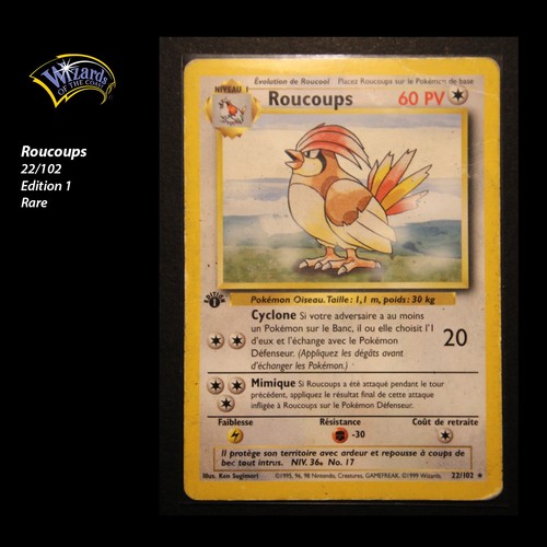 Carte pokémon roucoups rare - carte,