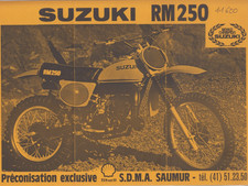 Motorcycle Moto Cross  Suzuki  RM 250 MX  sale brochure