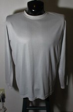 MORTEX Gray Long Sleeve Mesh Vented Jersey Top Size L