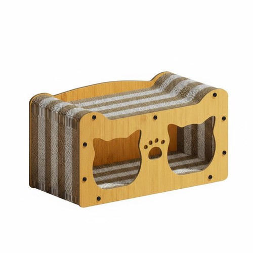 Maison grattoir chat double - maison,